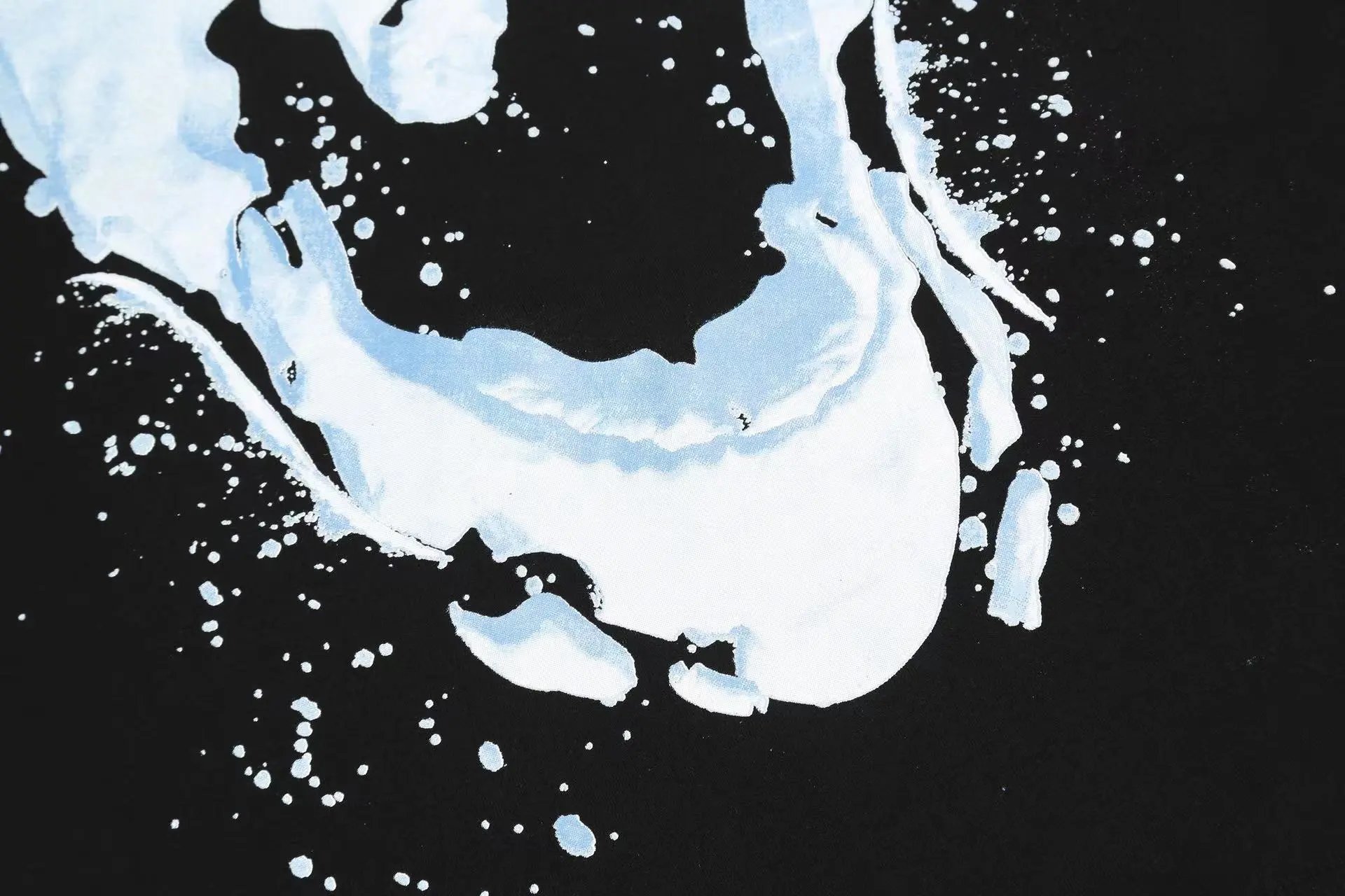 Gothic Skull Print T-Shirt Ice Blue - Gallery Image 8 - Detailed View