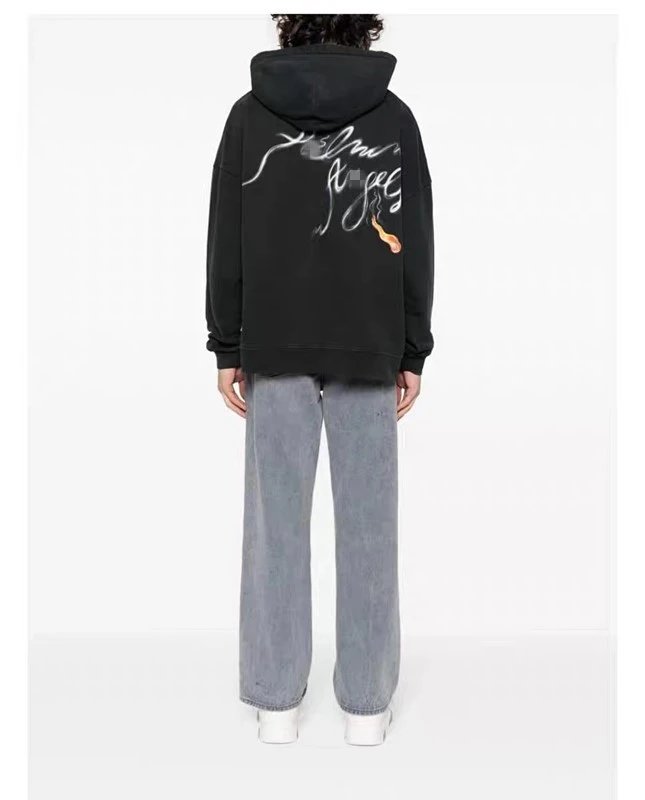 Street Style Cotton Blend Hoodie Unisex Ivory - Gallery Image 12 - Detailed View