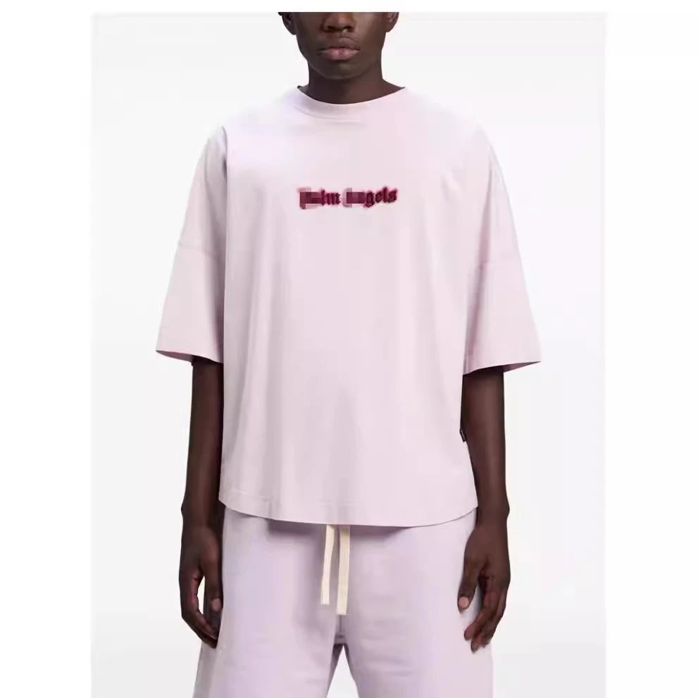 Streetwear Cotton Oversized T-Shirt Blush Pink - Gallery Image 9 - Detailed View