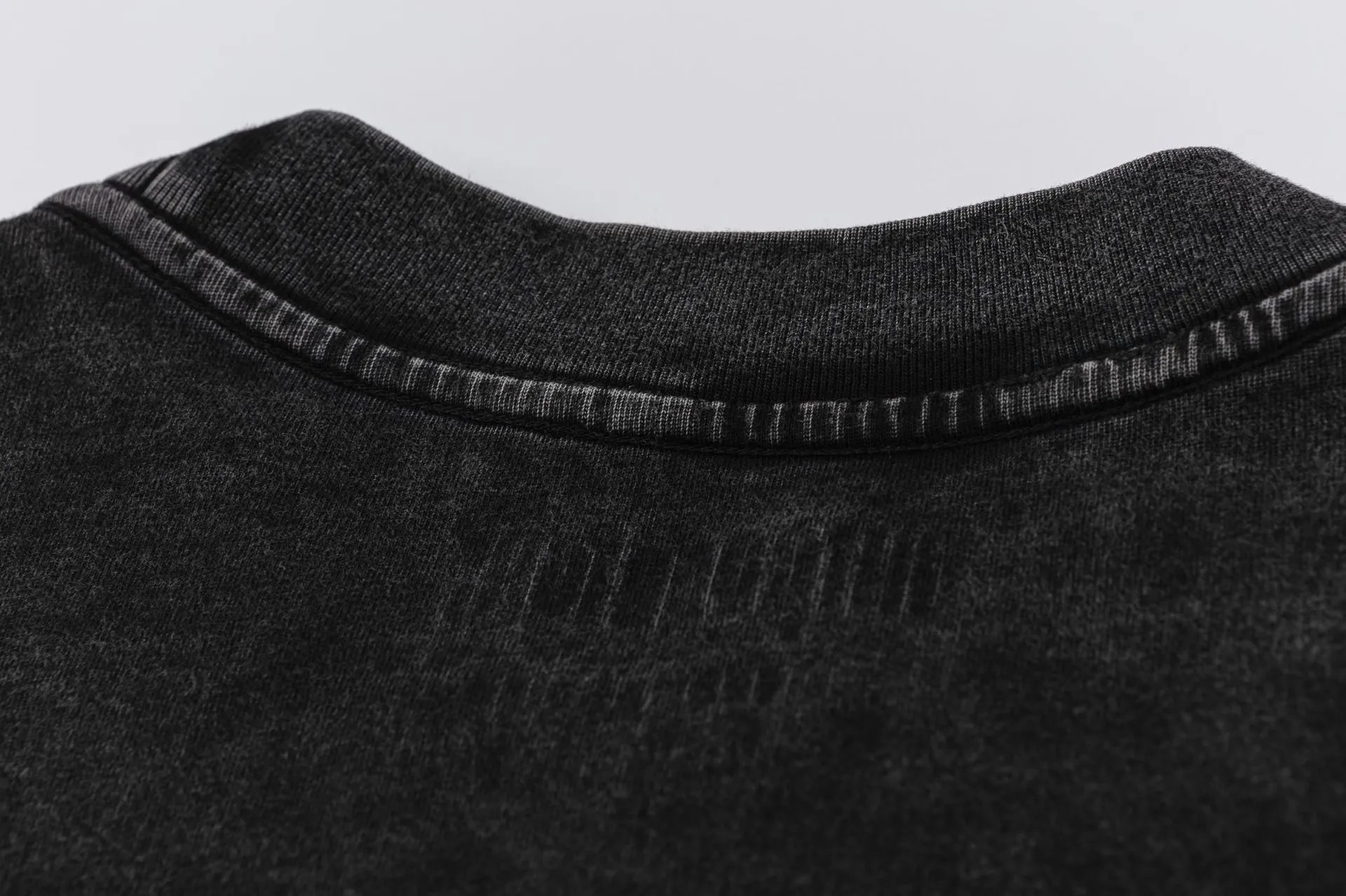 Vintage Washed Graphic Tee Charcoal - Gallery Image 5 - Detailed View