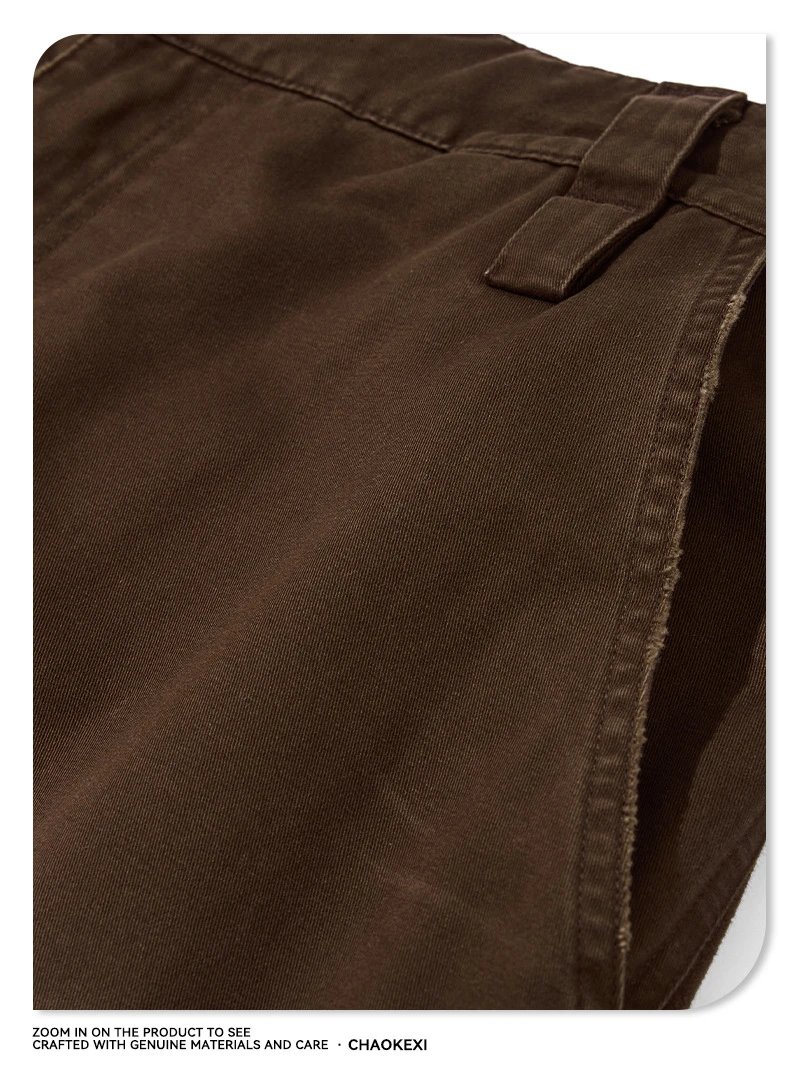 Men's Winter Baggy Cargo Fleece Pants, Washed Onyx Black - Gallery Image 8 - Detailed View