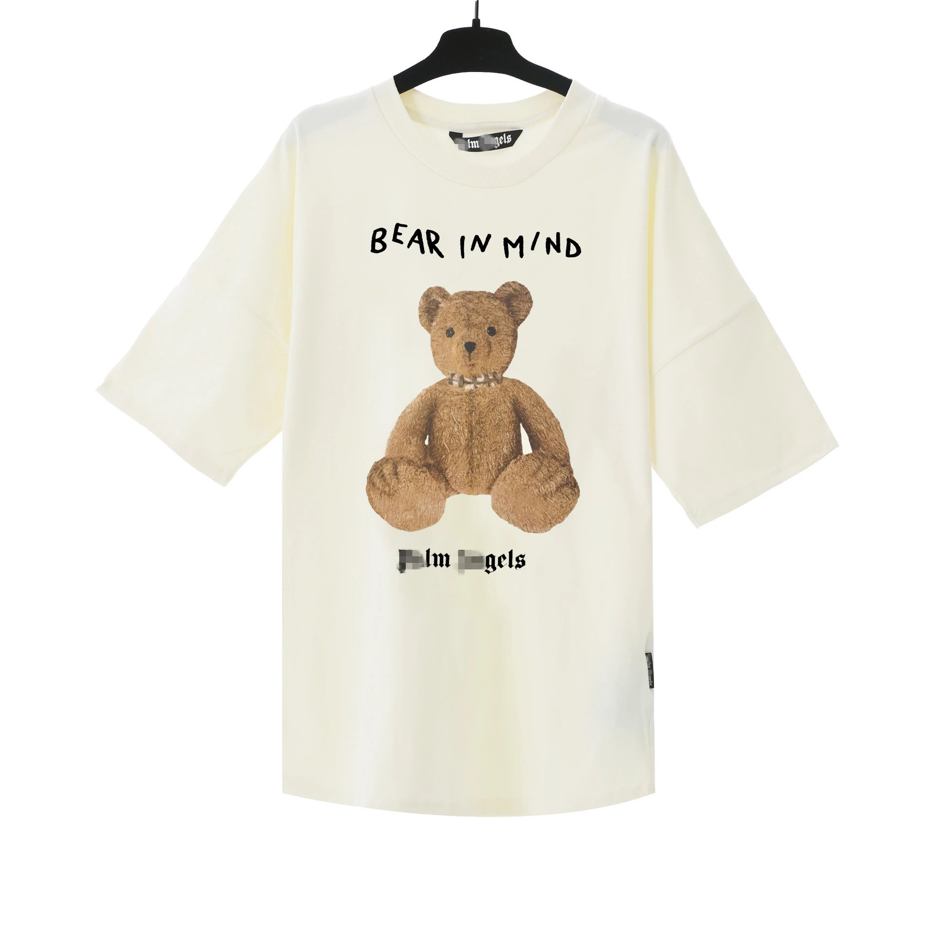 Streetwear Bear Graphic Cotton T-Shirt Ivory - Related Product - Cnfans