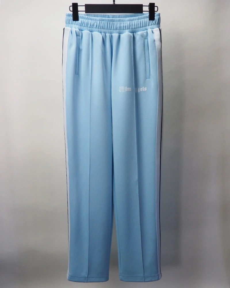 Streetwear Lounge Pants Unisex Side Stripe Sky Blue - Palm Angels - Cnfans - $28.06