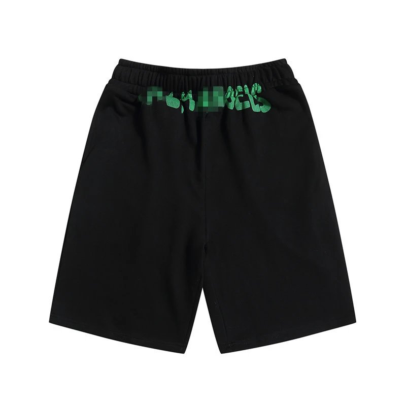 Casual Cotton Blend Beach Shorts Unisex Onyx - Palm Angels - Cnfans - $30.32