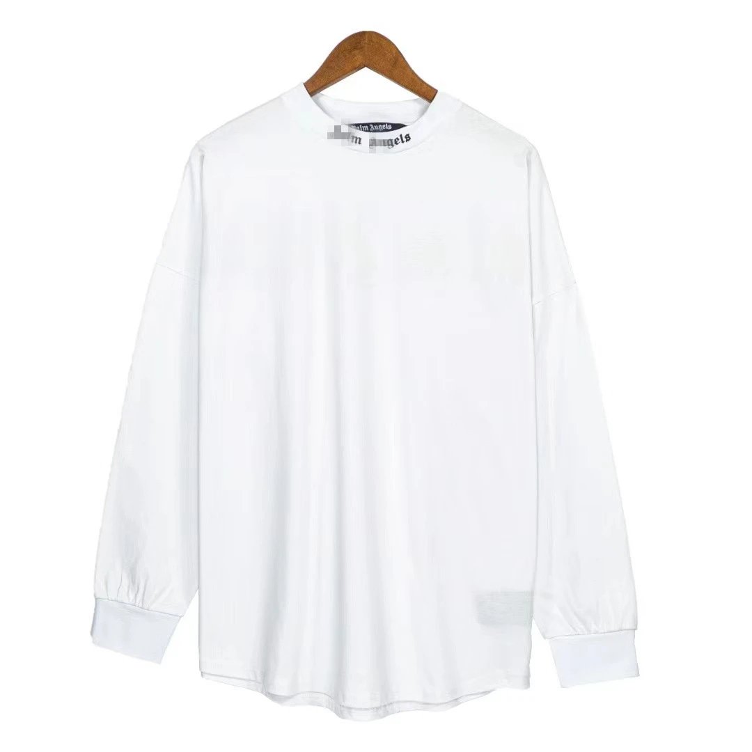 Streetwear Cotton Long Sleeve Tee Shirt - Snow White - Gallery Image 4 - Detailed View