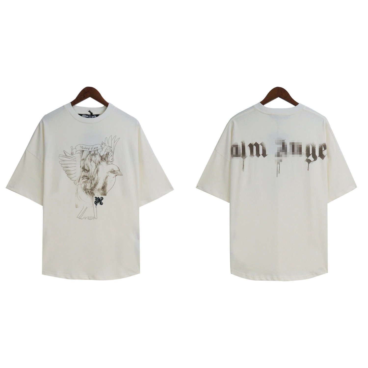 Streetwear Dove Graphic Oversize T-Shirt Ivory - Related Product - Cnfans