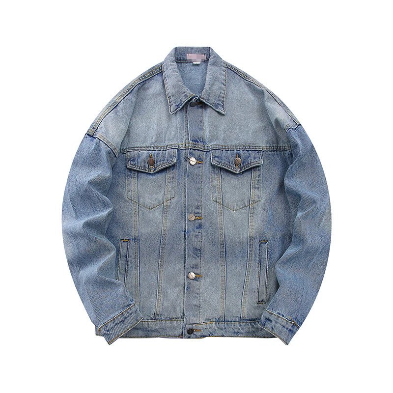 Casual Denim Jacket Unisex Outerwear Chambray - Gallery Image 2 - Detailed View