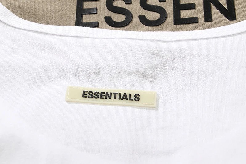 Streetwear Cotton Sleeveless Tank Top Ivory White - Gallery Image 10 - Detailed View