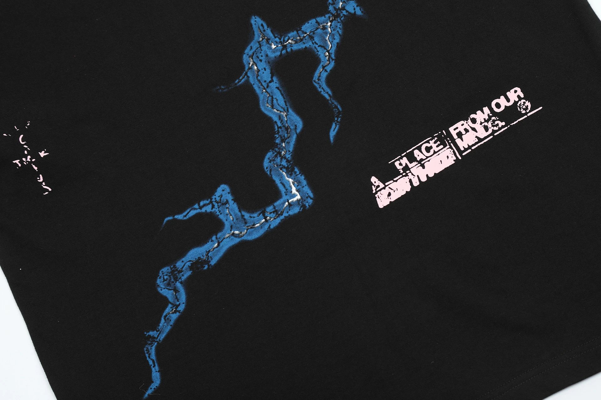 Streetwear Lightning Tiger Head Tee Black Sapphire - Gallery Image 7 - Detailed View