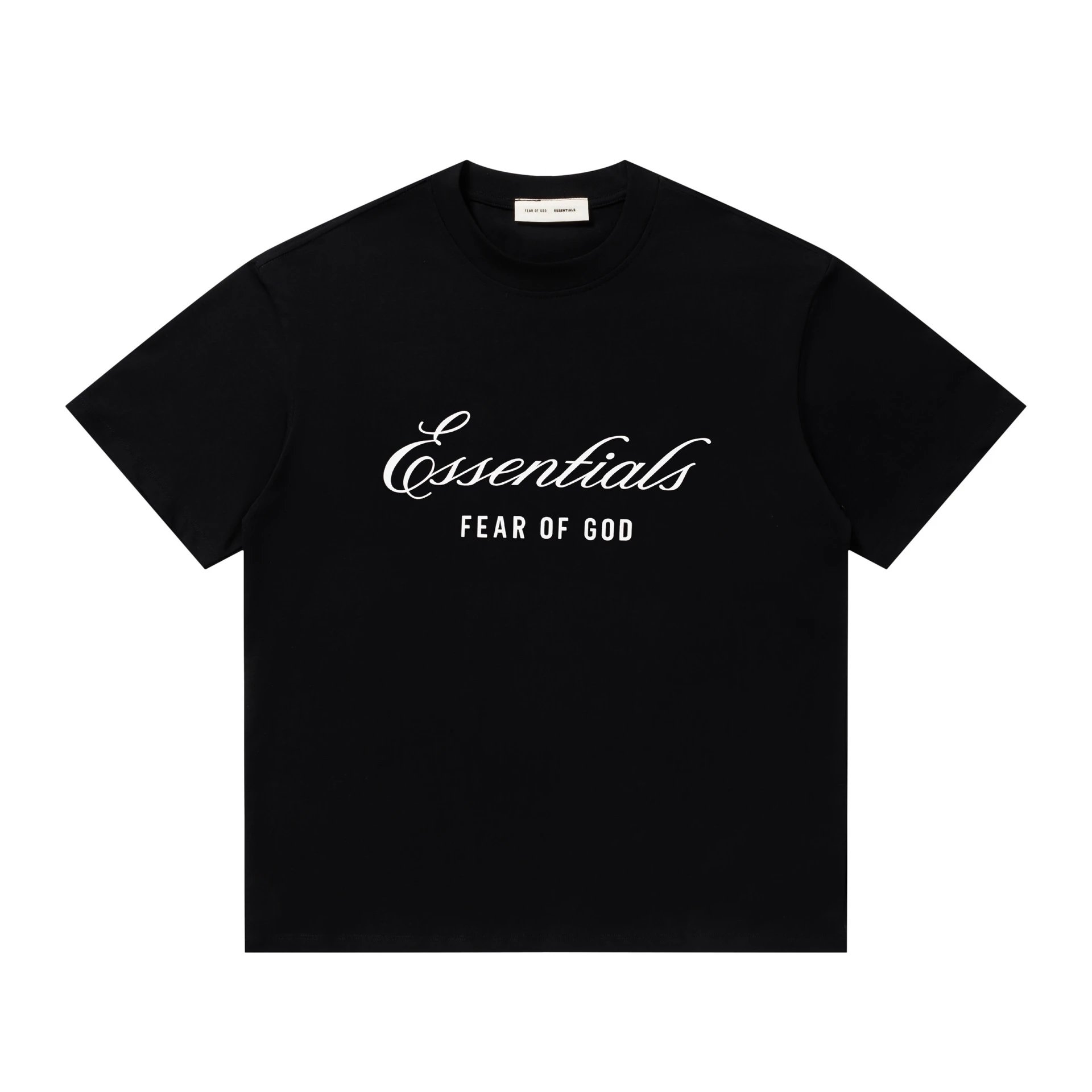 Casual Cotton Tee Unisex Letter T-Shirt Onyx - Essentials - Cnfans - $20.97