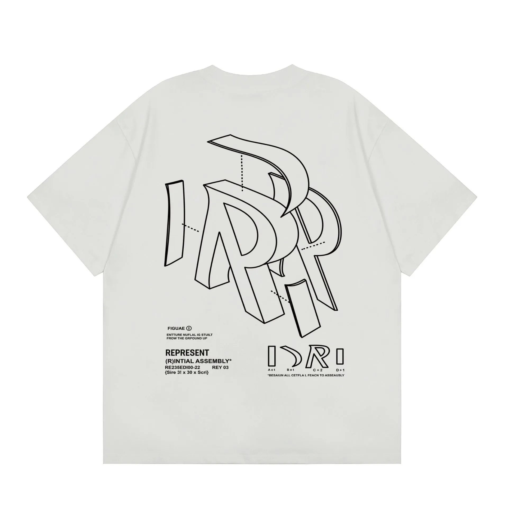 REPRESENT Graphic T-Shirt Black/White - Gallery Image 2 - Detailed View