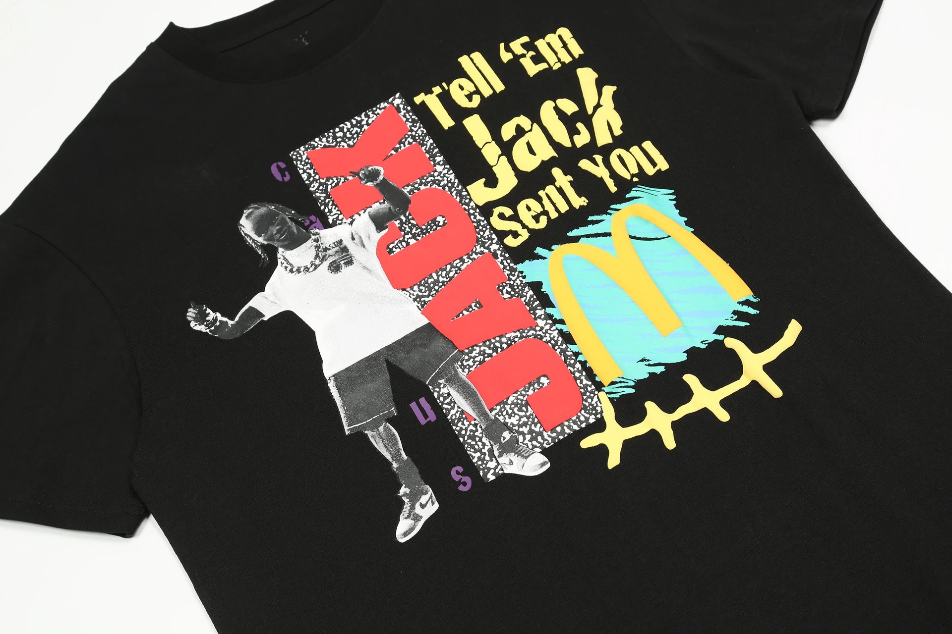 Vintage Graphic Streetwear Cotton T-Shirt Black - Gallery Image 7 - Detailed View