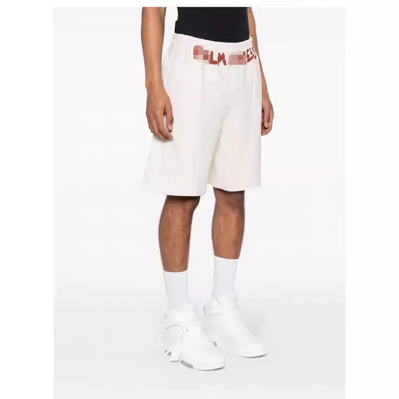 Casual Cotton Blend Beach Shorts Unisex Onyx - Gallery Image 12 - Detailed View