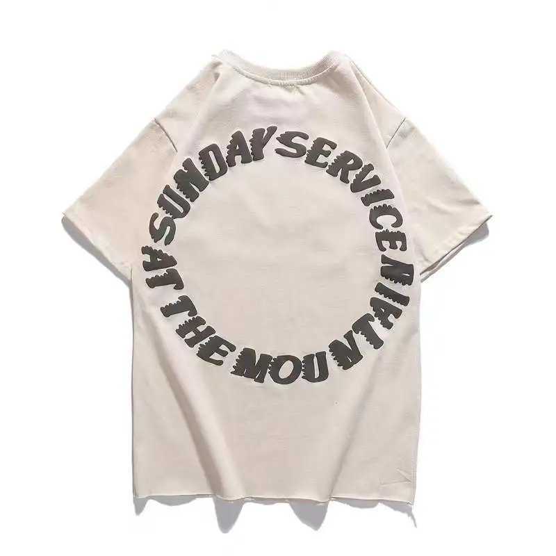 Unisex Hip-Hop Tee Beige - Gallery Image 2 - Detailed View