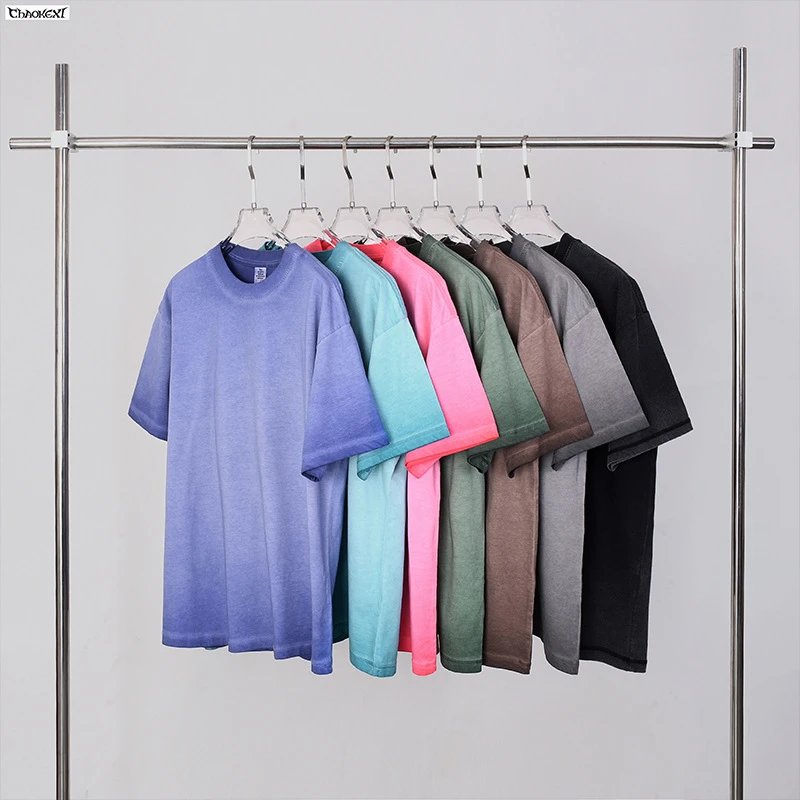 Vintage Cotton Blend Tee Casual Fit Washed Rose - Gallery Image 3 - Detailed View