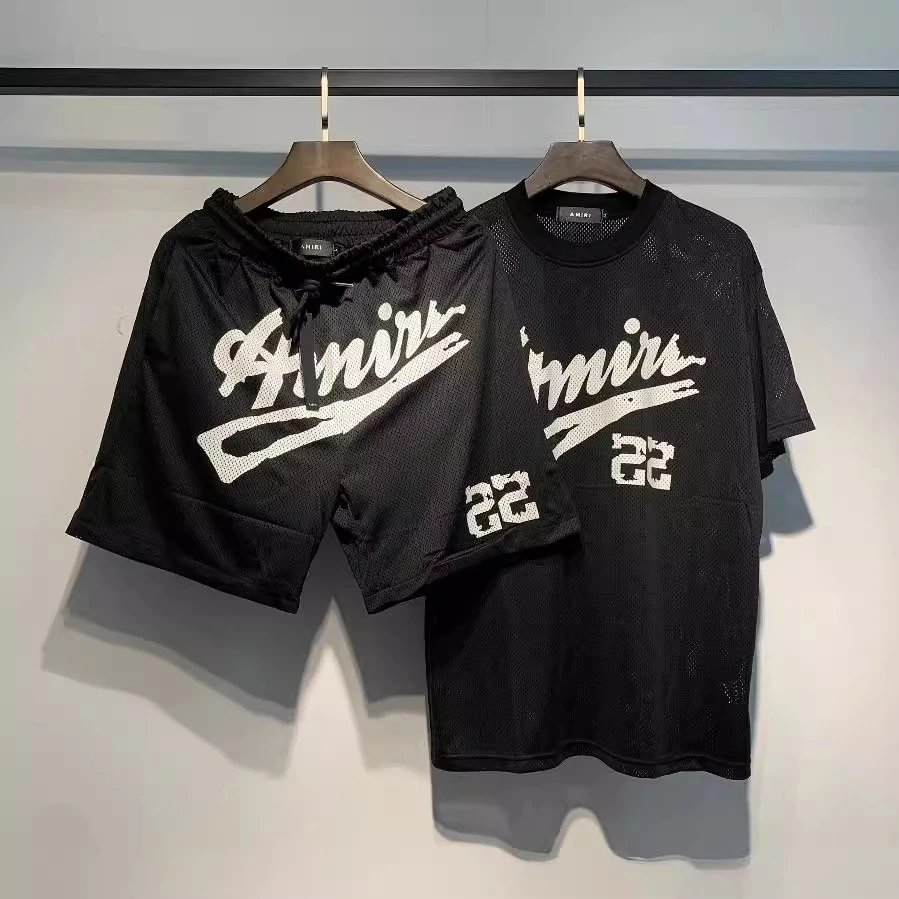 Amiri Breathable Mesh Set Black White - Gallery Image 5 - Detailed View