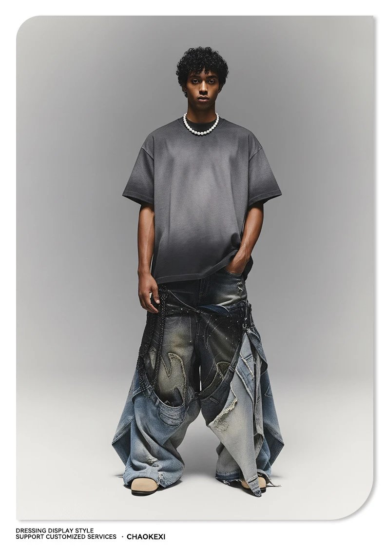 Vintage Cotton Blend Tee Casual Fit Washed Rose - Gallery Image 9 - Detailed View