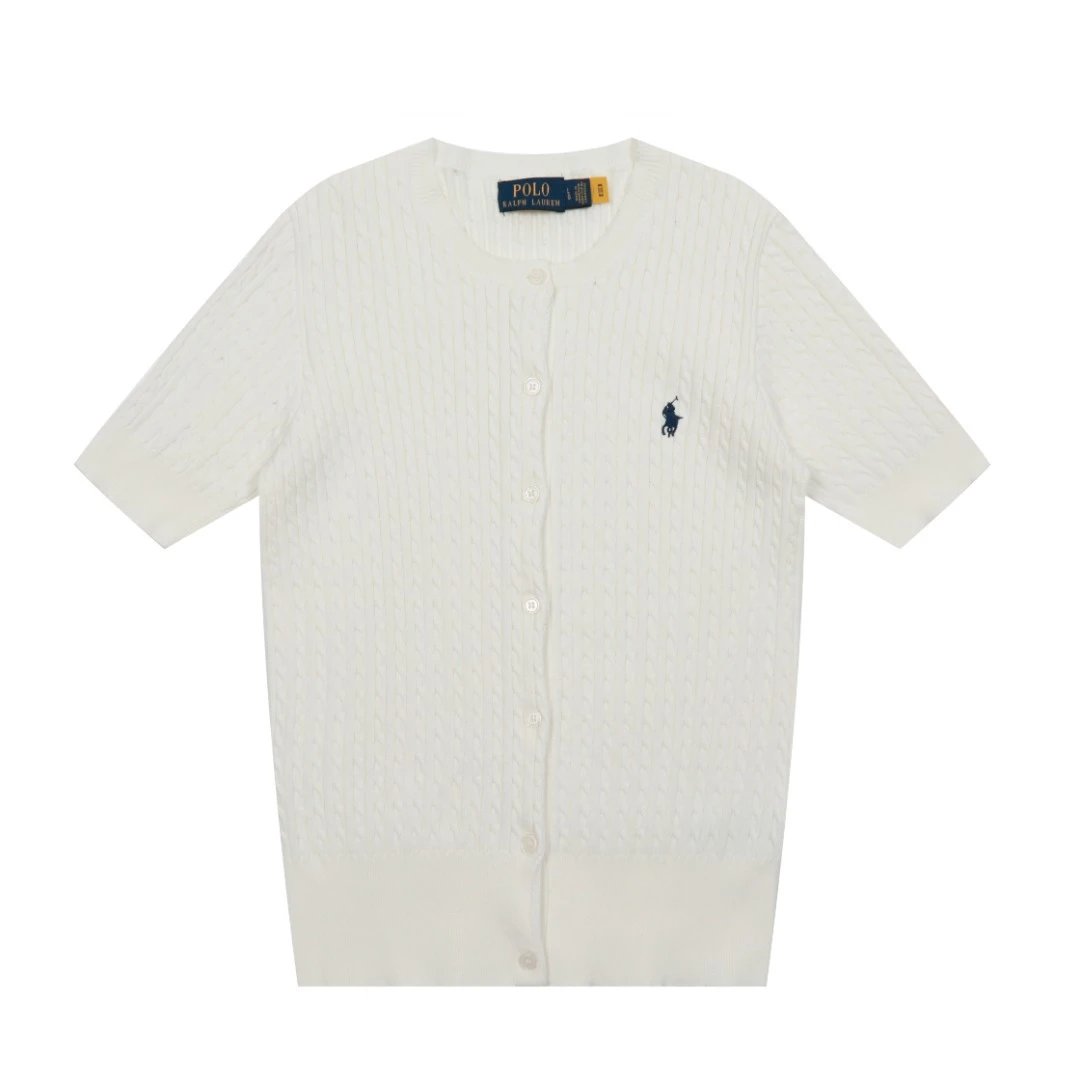 Cable-Knit Cotton Cardigan Top, Wisteria - Gallery Image 2 - Detailed View