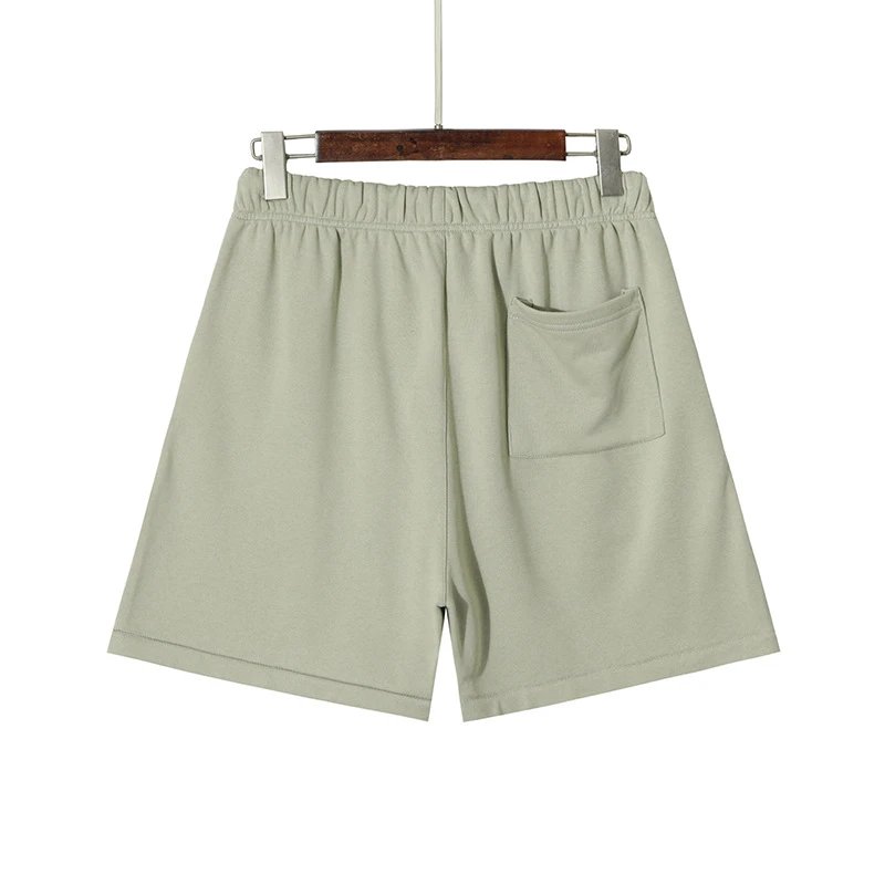 High Street Fleece Drawstring Shorts Sage - Gallery Image 3 - Detailed View