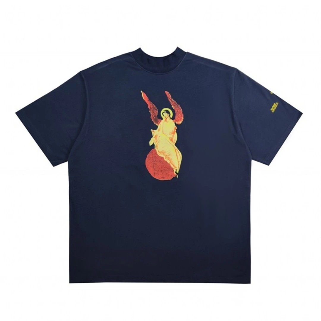Streetwear Angel Graphic Tee Midnight Navy - CPFM x Kanye West  - Cnfans - $23.23