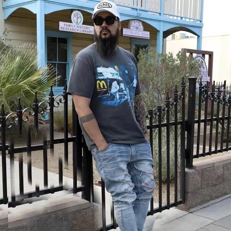 Streetwear Washed UFO Graphic Tee Charcoal - Gallery Image 13 - Detailed View