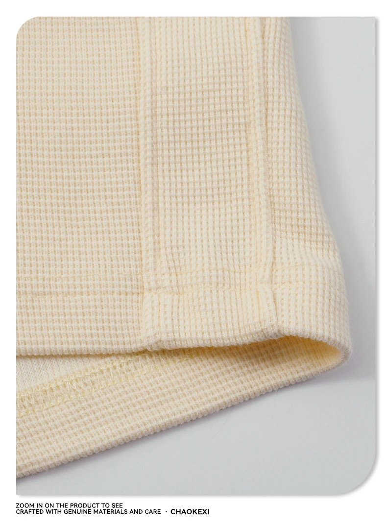 Men's waffle shorts, Elastic waist, Casual, Charcoal - Gallery Image 11 - Detailed View