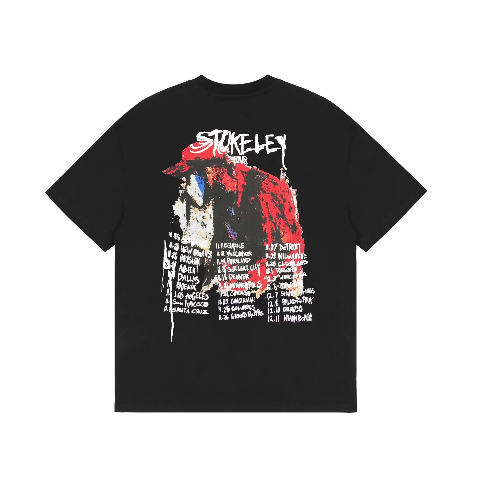 Hip Hop Graphic Streetwear T-Shirt Black - Revenge - Cnfans - $19.03
