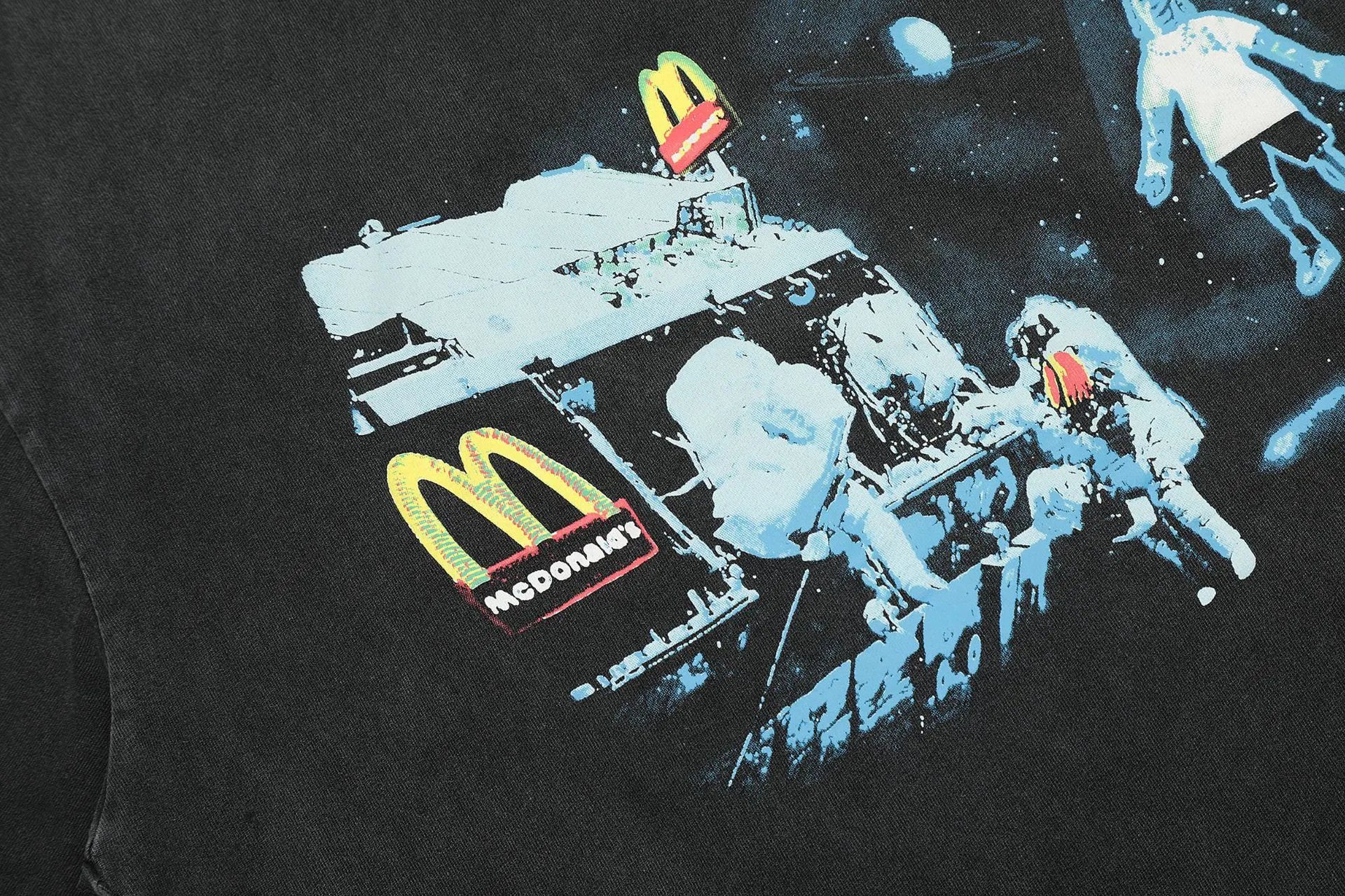 Streetwear Washed UFO Graphic Tee Charcoal - Gallery Image 6 - Detailed View