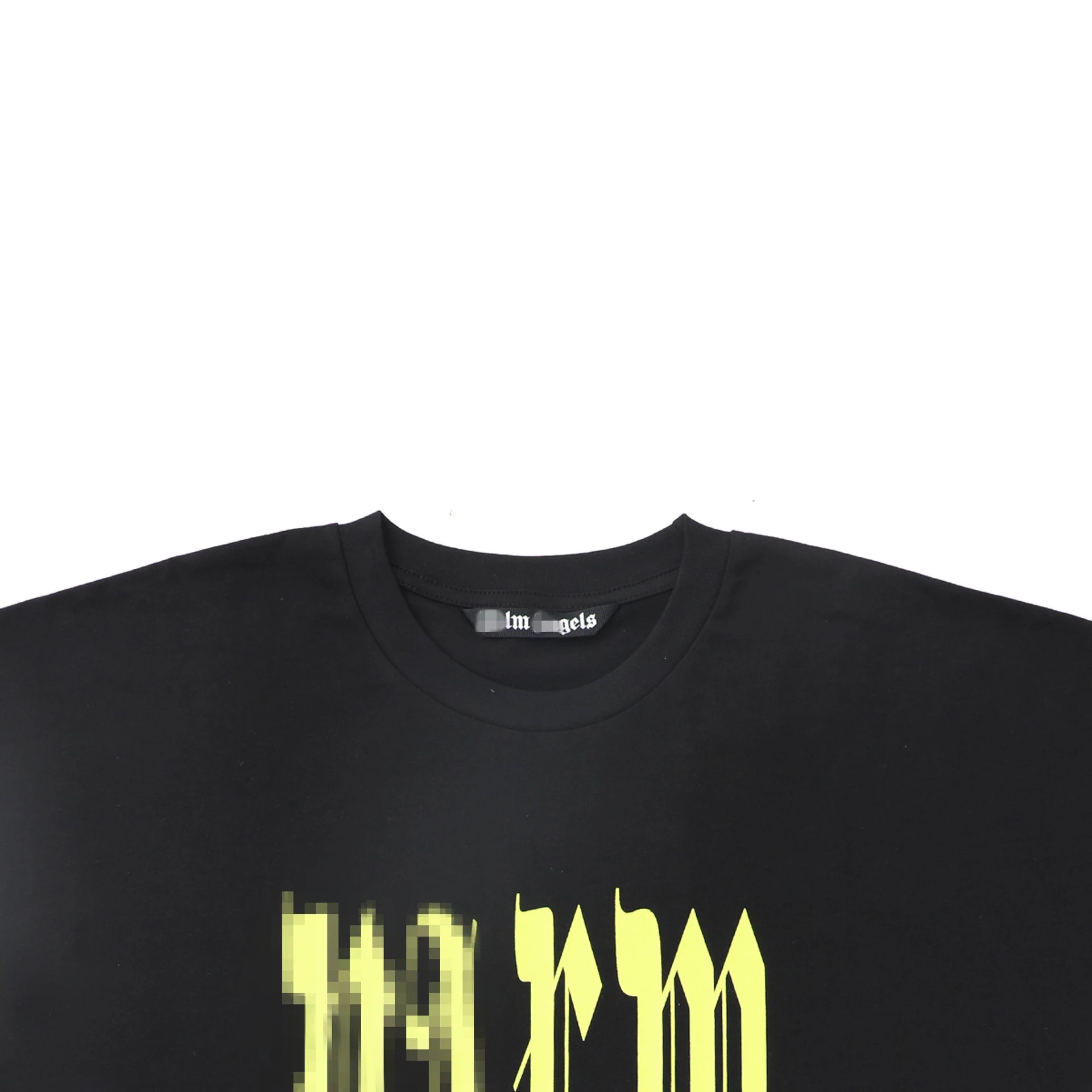 Streetwear Cotton Graphic Logo Oversized T-Shirt Neon Yellow - Gallery Image 7 - Detailed View