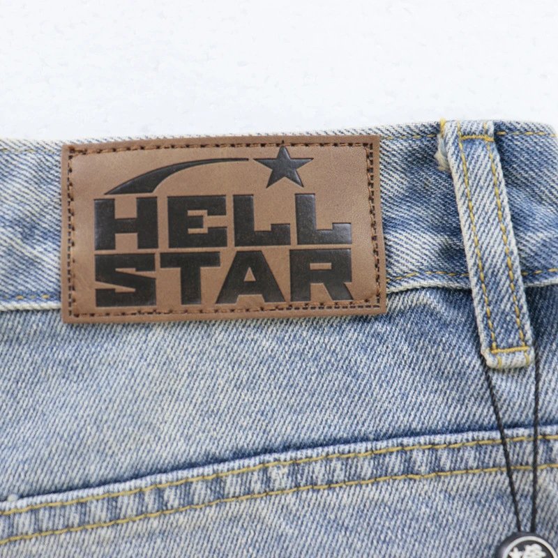 Hellstar Washed Distressed Shorts Grey - Gallery Image 8 - Detailed View