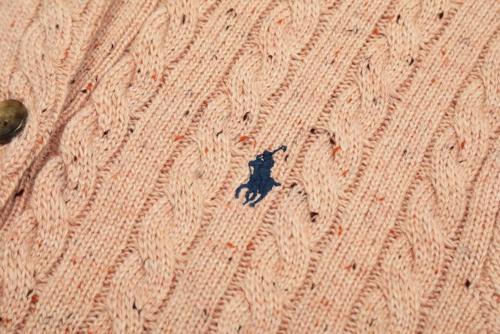 Cable-Knit Wool Blend Cardigan Sweater Ecru - Gallery Image 10 - Detailed View