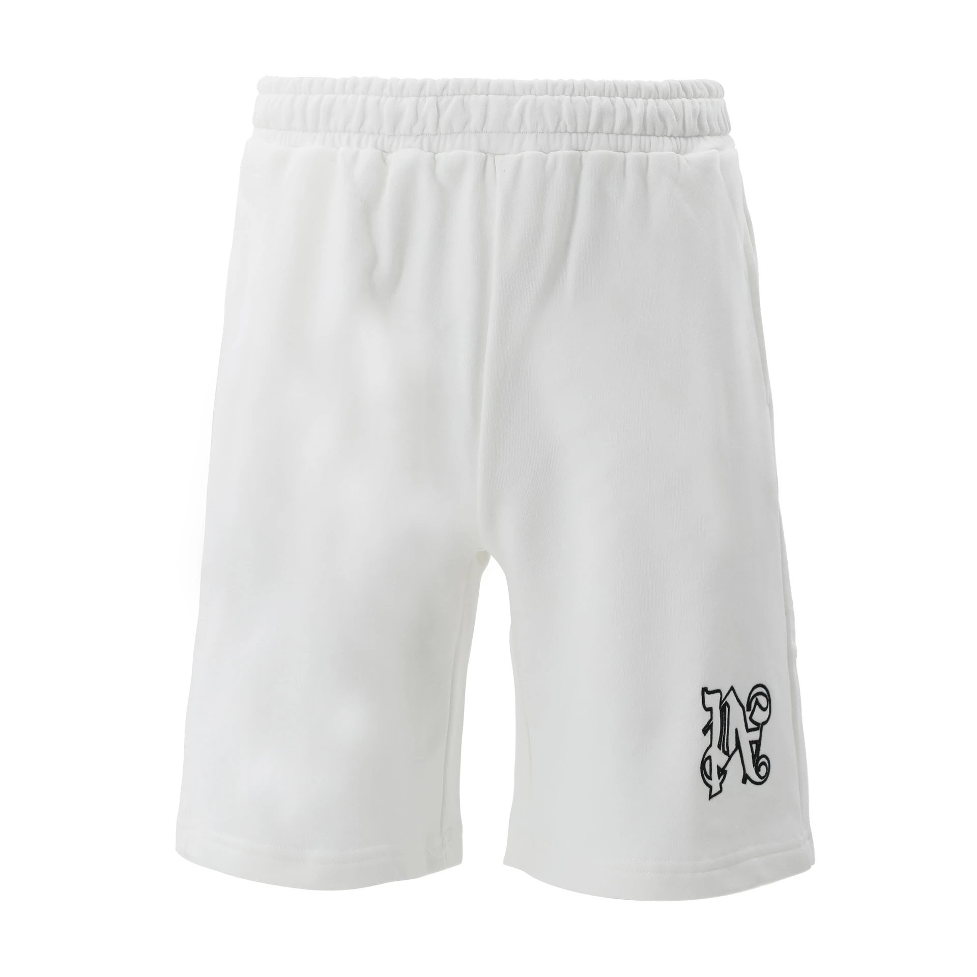 Summer Casual Cotton Men's Shorts, Off-White - Palm Angels - Cnfans - $27.10
