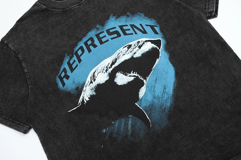 Represent Shark Washed T-Shirt Multicolor - Gallery Image 7 - Detailed View