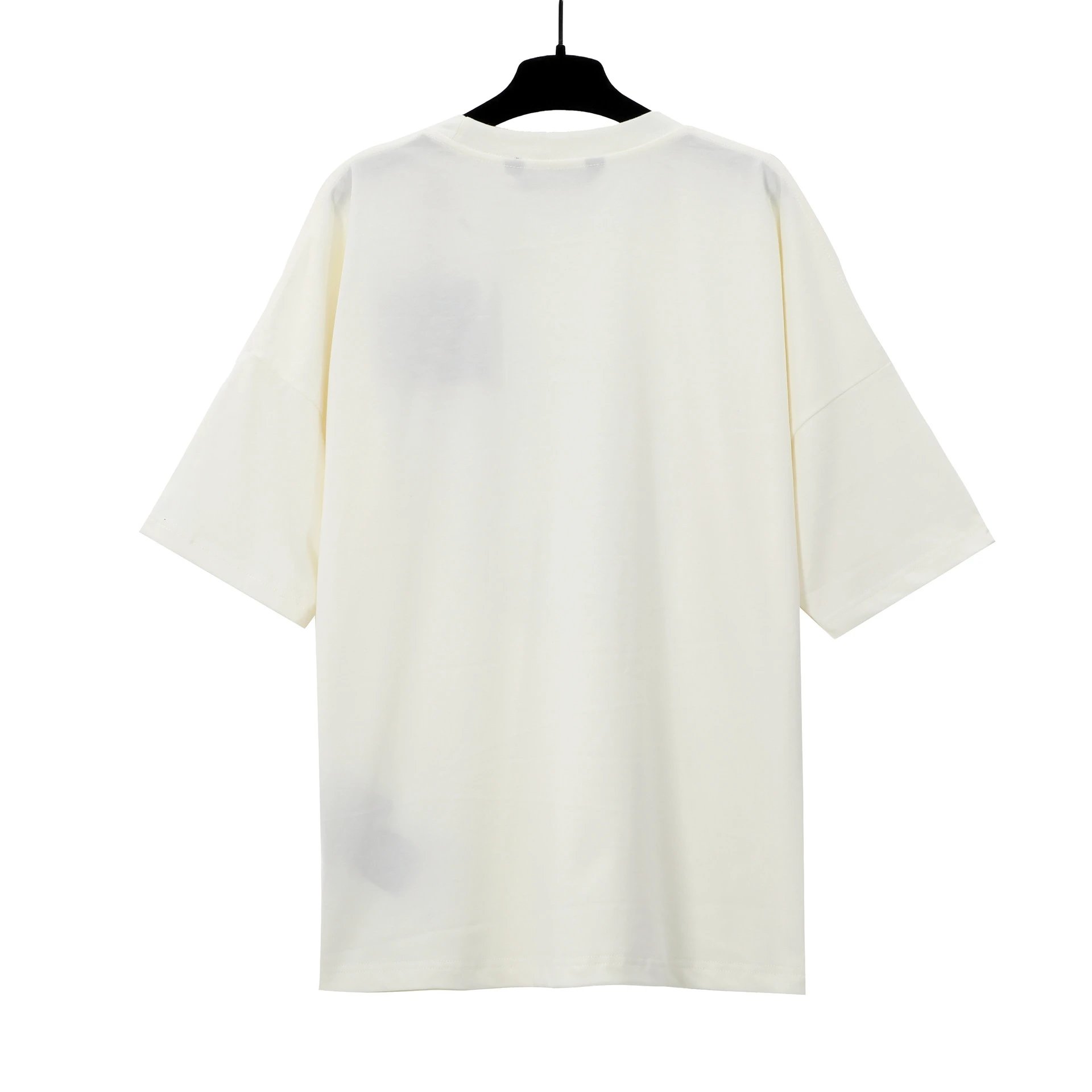 Streetwear Cotton Bead Logo T-Shirt Ivory - Gallery Image 2 - Detailed View