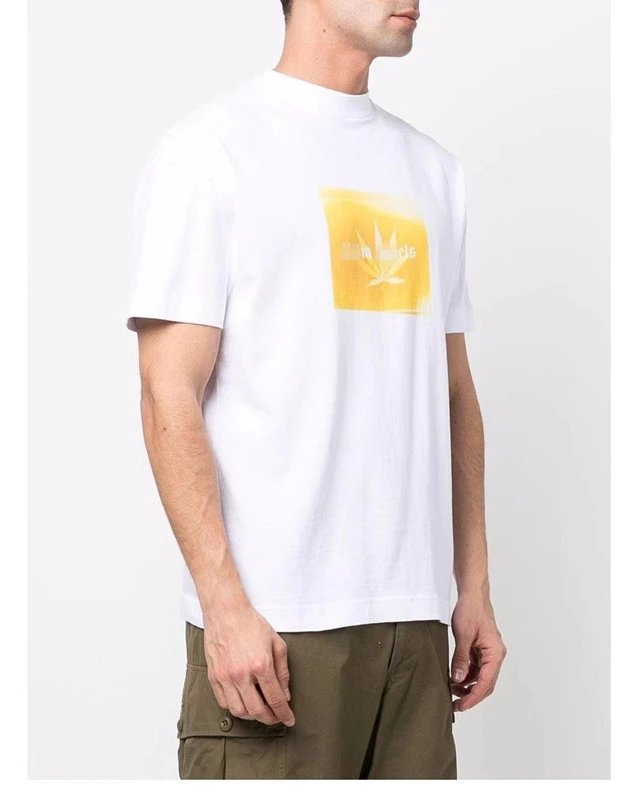 22SS Streetwear Loose Maple Leaf Tee Golden Black - Gallery Image 11 - Detailed View