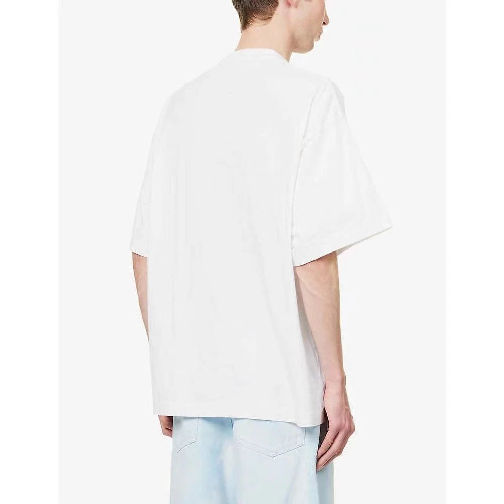 Streetwear Cotton Palm Tree Graphic Tee Ivory White - Gallery Image 13 - Detailed View