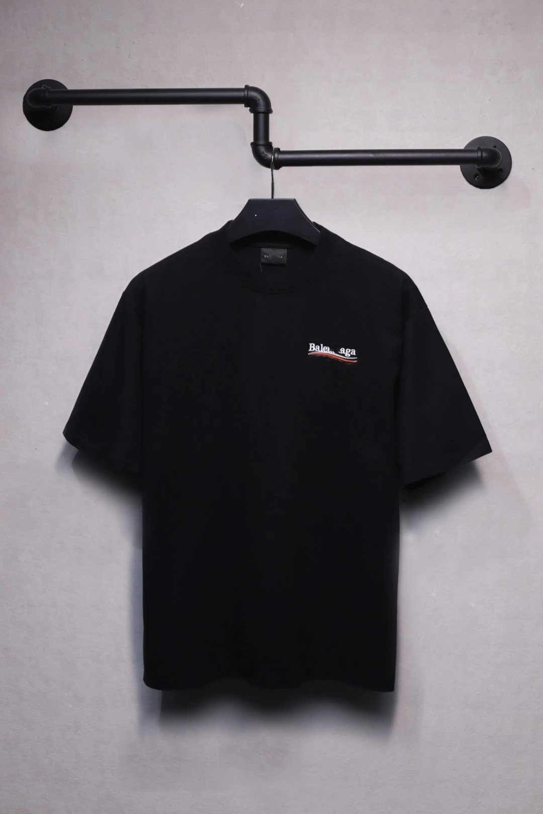 Casual Cotton Crew Neck Tee Unisex Onyx - Balenciaga - Cnfans - $26.45