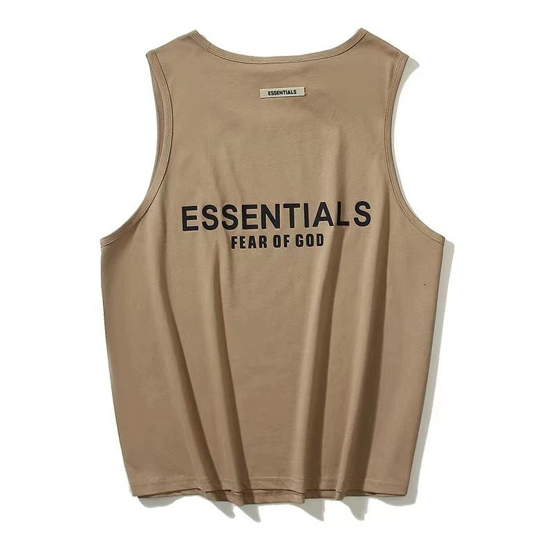 Streetwear Sleeveless Tee Cotton Ivory - Gallery Image 3 - Detailed View