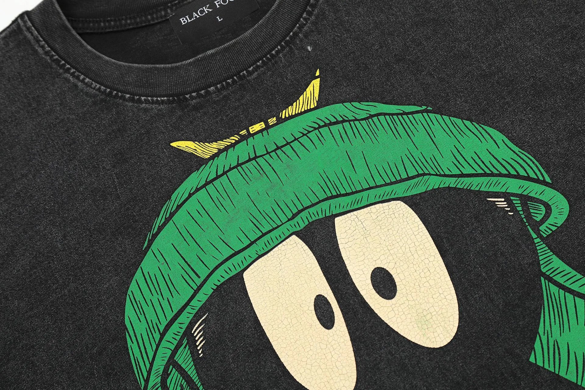 Vintage Cartoon Tee Washed Charcoal - Gallery Image 6 - Detailed View