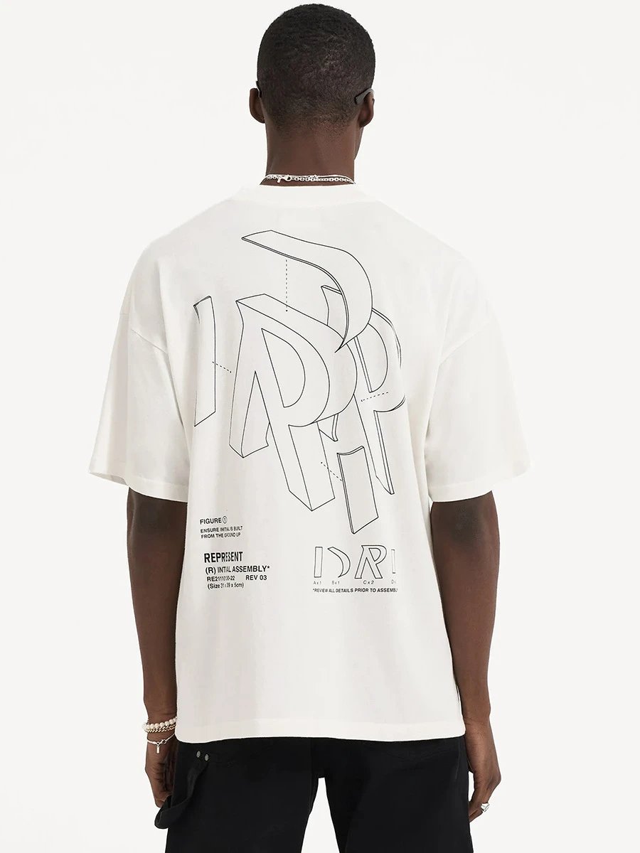REPRESENT Graphic T-Shirt Black/White - Gallery Image 9 - Detailed View