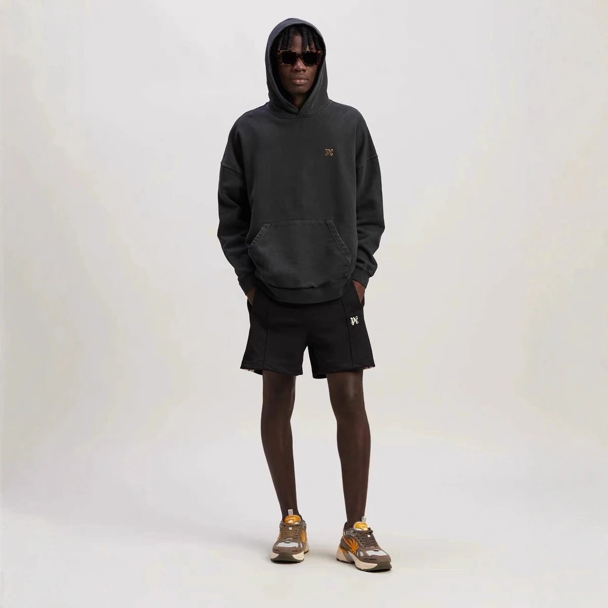 Street Style Cotton Blend Hoodie Unisex Ivory - Gallery Image 10 - Detailed View