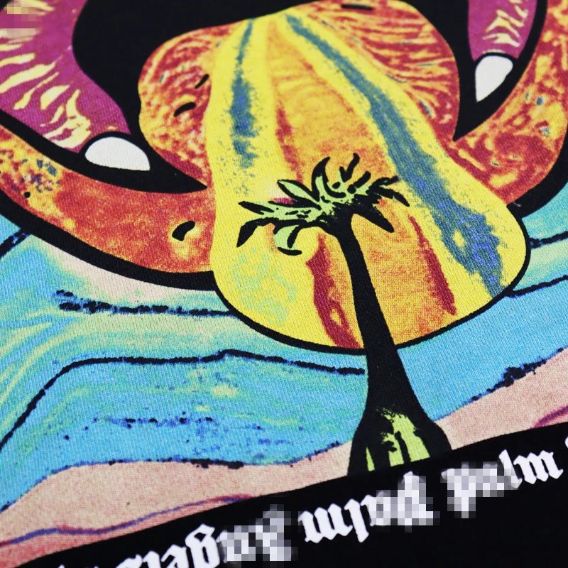 Street Graphic Print Crewneck Sweatshirt Unisex Onyx - Gallery Image 8 - Detailed View