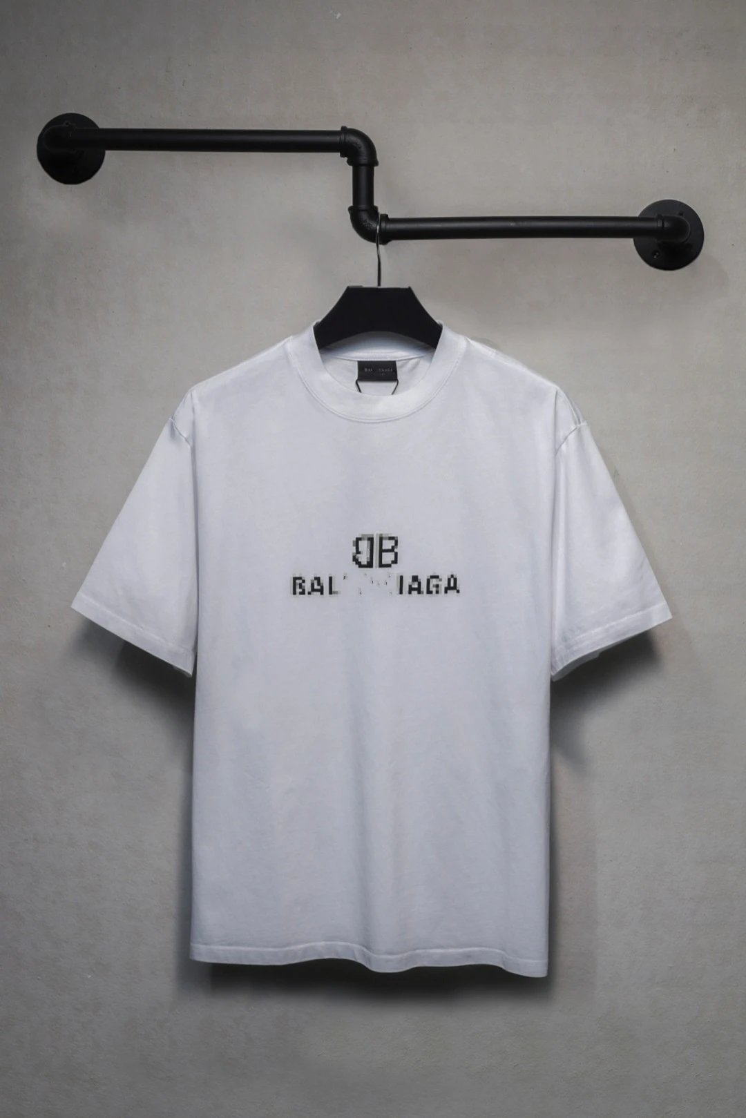 Casual Cotton Tee Unisex Top Jet Black - Balenciaga - Cnfans - $26.77
