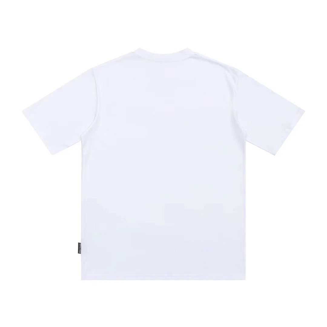 Streetwear Flame Smiley Loose Tee Ivory - Gallery Image 3 - Detailed View