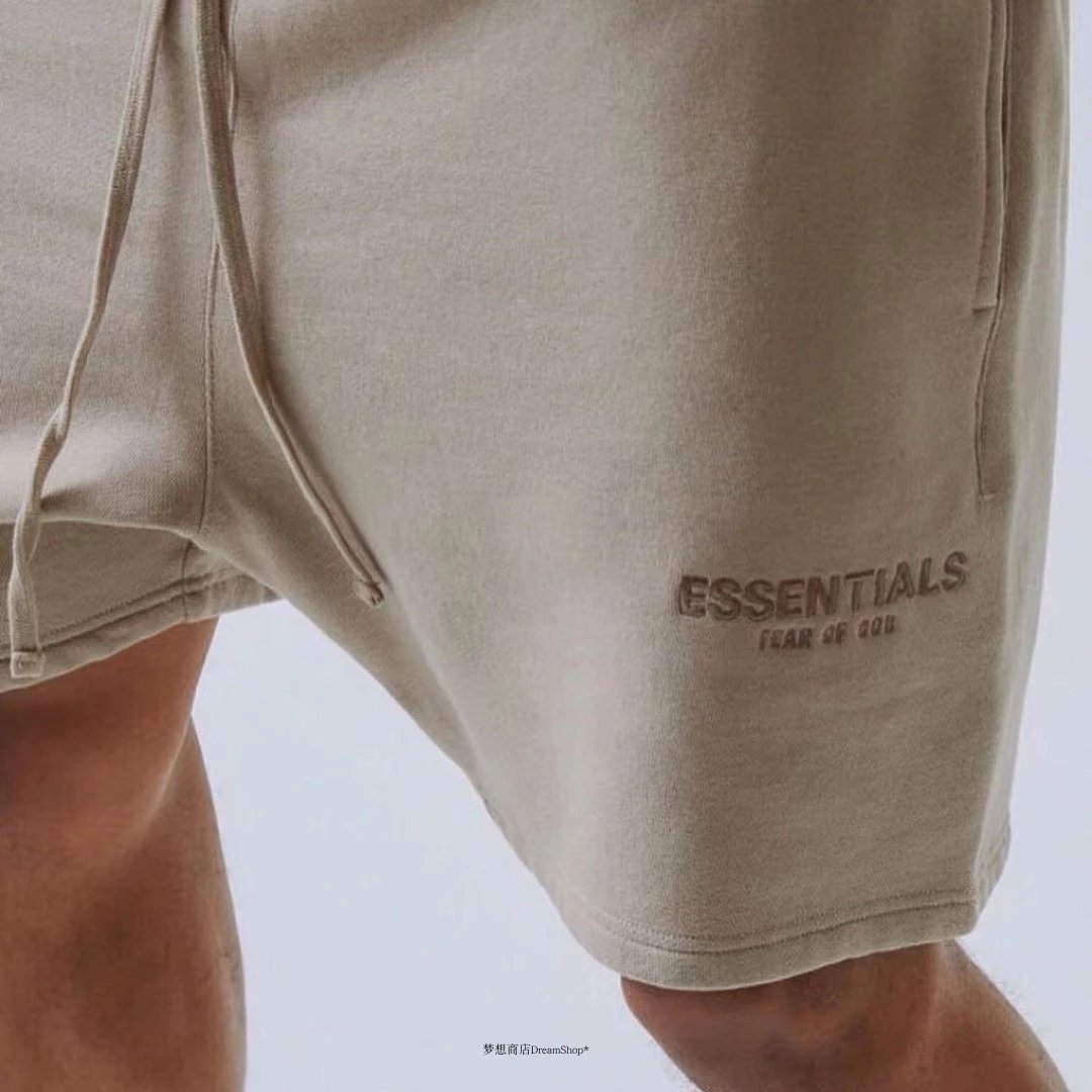 Casual Fleece Shorts Unisex Ash Gray - Gallery Image 11 - Detailed View