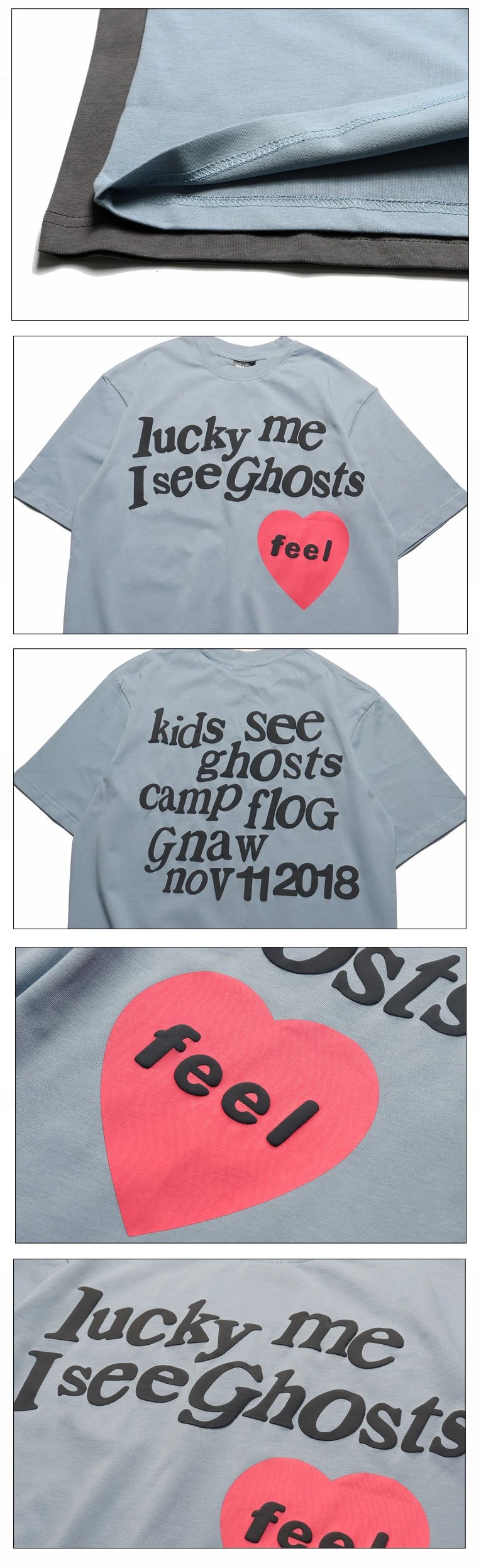 Graphic Unisex T-Shirt Slate Blue - Gallery Image 8 - Detailed View