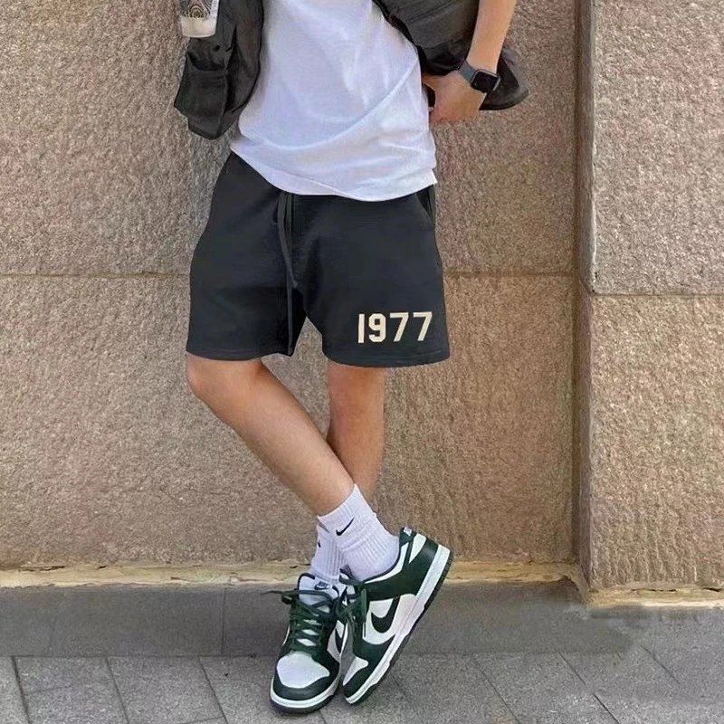 High Street Fleece Drawstring Shorts Sage - Gallery Image 14 - Detailed View