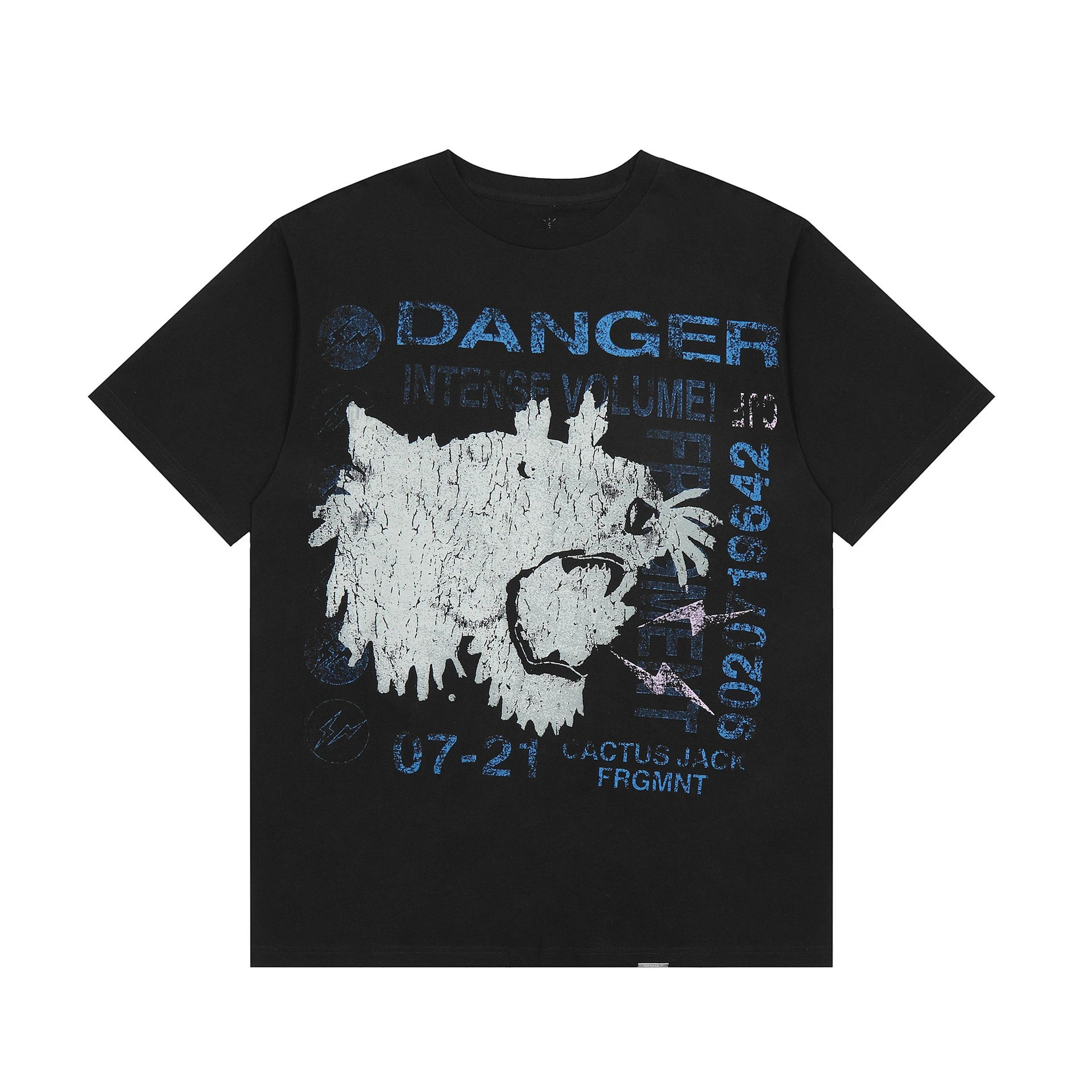 Streetwear Lightning Tiger Head Tee Black Sapphire - Gallery Image 2 - Detailed View