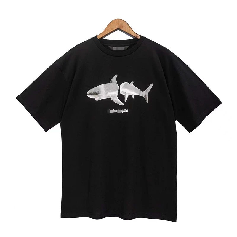 Street Shark Graphic Tee Black - Palm Angels - Cnfans - $20.97