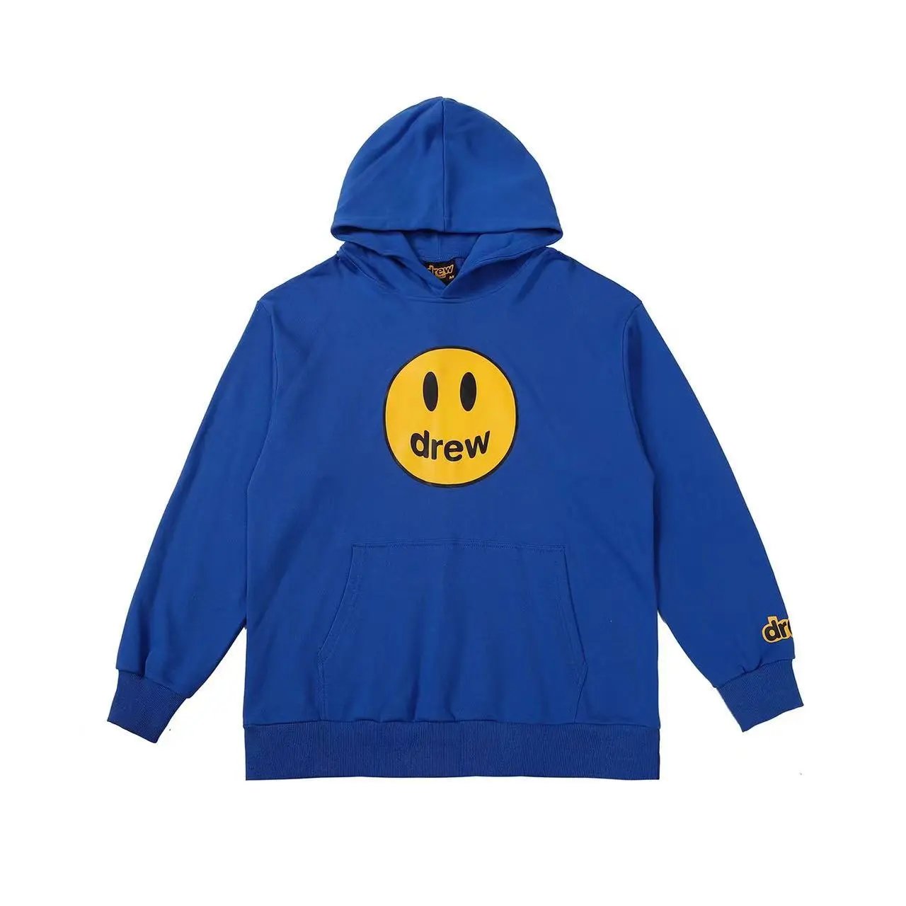 Streetwear Smiley Hoodie Cotton Unisex Cobalt Blue - Related Product - Cnfans